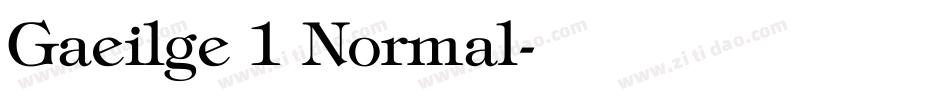 Gaeilge 1 Normal字体转换